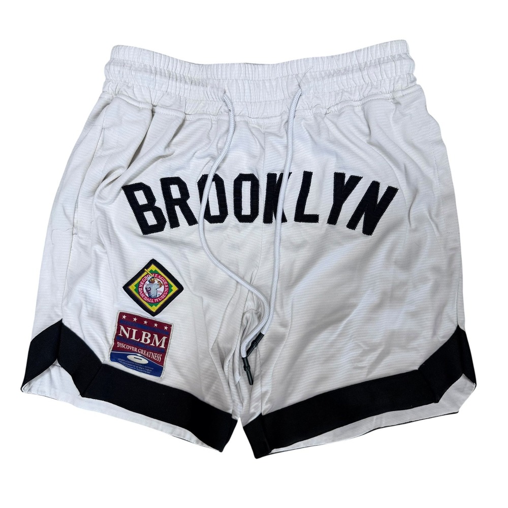 NLBM Negro Leagues Baseball Museum Brooklyn Mesh Short White Men Medium NLBM1920